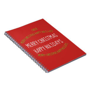 Elegant Red Beautiful Christmas Photo Note Book