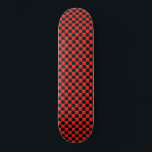 Elegant Red Black Checkered Pattern Skateboard<br><div class="desc">Elegant Red Black Checkered Pattern skateboard . Choose the deck type from the options menu.</div>