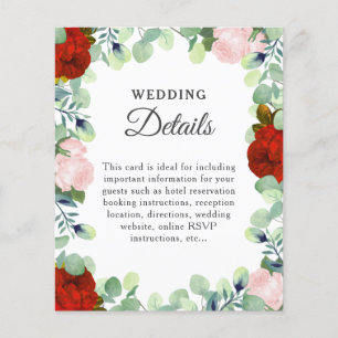 Elegant Red Blush Rose Greenery Wedding Details