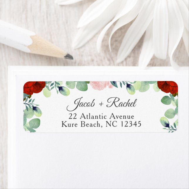 Elegant Red Blush Roses Greenery Wedding (Insitu)