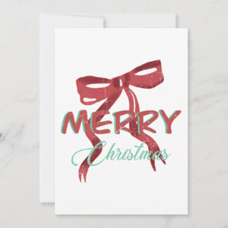 Elegant Red Bow Christmas Card