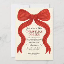 Elegant Red Bow Christmas Party - 