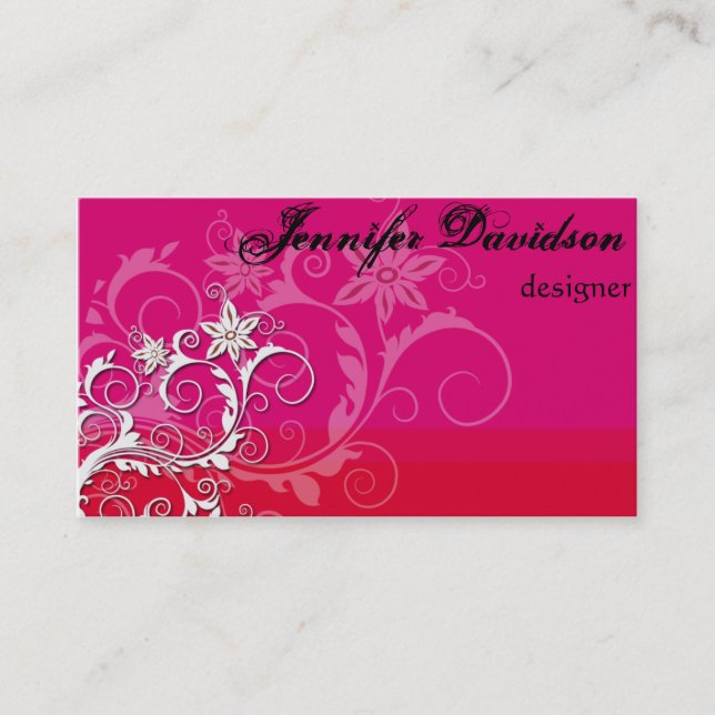 Elegant Red Business Card (Front)