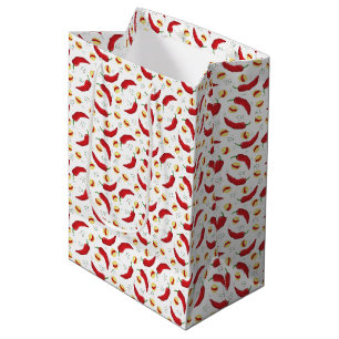 Elegant Red Chile Pattern Medium Gift Bag