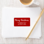 Elegant red Christmas Custom Family Address  Label<br><div class="desc">Elegant red Christmas Custom Family Address label 
Easily add your own details to make a fun personalized address label.</div>