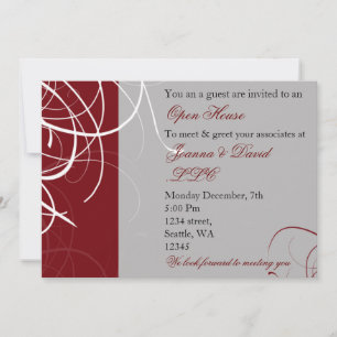 elegant red Corporate party Invitation
