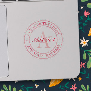 Elegant Red Editable Text Transparent Sticker
