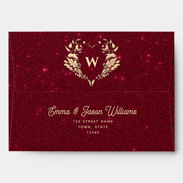 Elegant Red Envelope (Back (Top Flap))