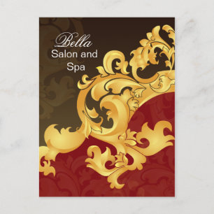 elegant red flourish business ThankYou Cards
