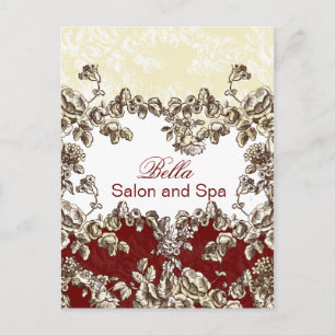 elegant red flourish business ThankYou Cards