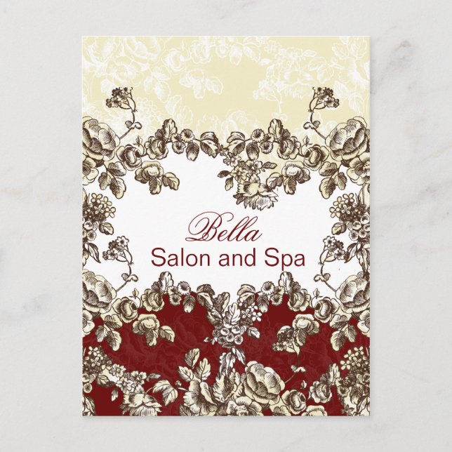 elegant red flourish business ThankYou Cards (Front)