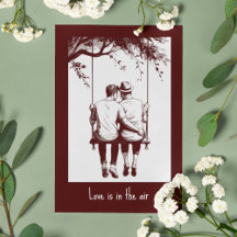 Elegant Red Gay Couple Love Valentine's Day