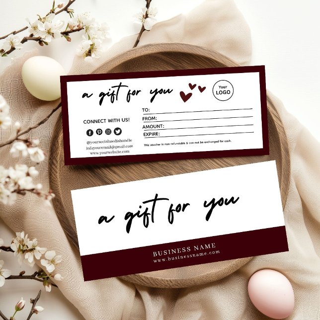 Elegant Red Gift Certificate  (Creator Uploaded)