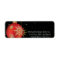 Elegant Red Gold Christmas Ball Address Label