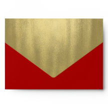 Elegant Red Gold Foil