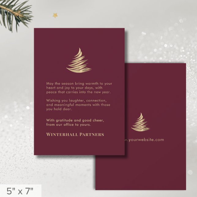 Elegant Red Gold Holiday Wishes Business (Creator Uploaded)