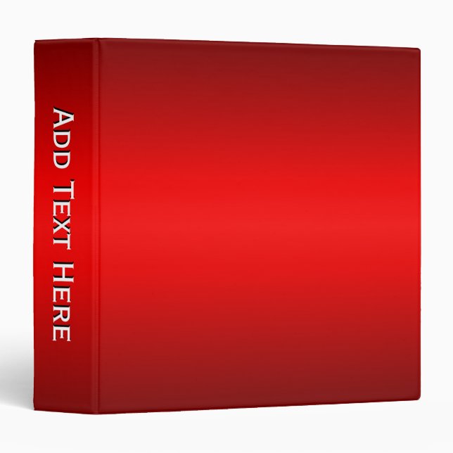 Elegant Red Gradient   Binder (Front/Spine)