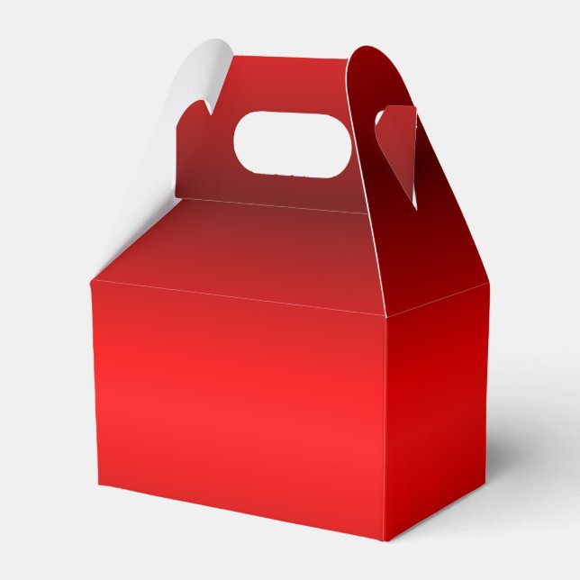 Elegant Red Gradient to Black  Favor Box (Front Side)