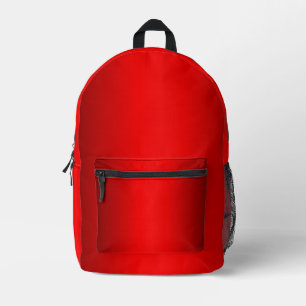 Elegant Red Gradient to Black  Printed Backpack