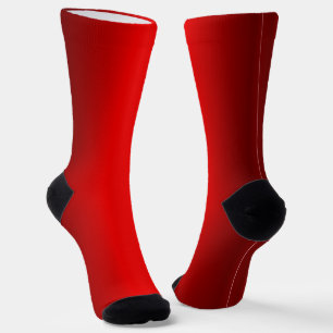 Elegant Red Gradient to Black Socks