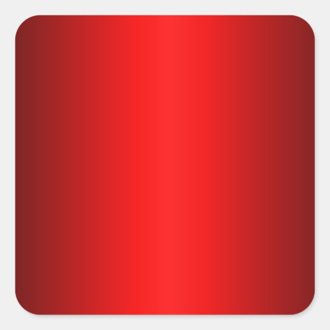 Elegant Red Gradient to Black  Square Sticker (Front)