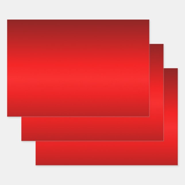 Elegant Red Gradient to Black  Wrapping Paper Sheet (Set)