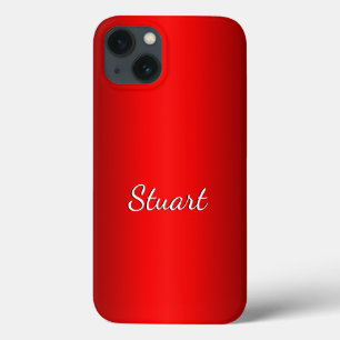 Elegant Red Gradient w Text of Choice iPhone 13 Case