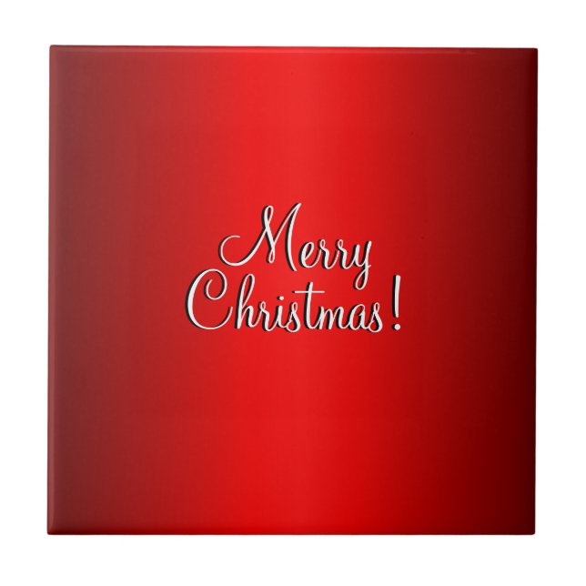 Elegant Red Gradient w Text of Choice Tile (Front)