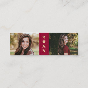 Elegant red graduation class of photo networking c calling card