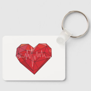 Elegant Red Heart Keychain: Carry Love Everywhere Keychain