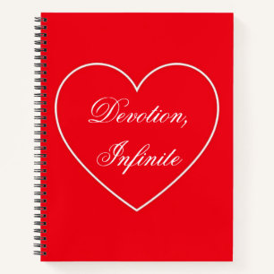 Elegant Red heart Spiral Notebook
