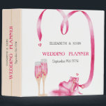 Elegant Red Hearts Champagne Glass Binder<br><div class="desc">Elegant Red Hearts</div>