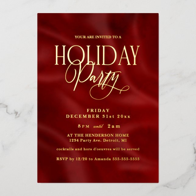 Elegant Red Holiday Party (Front)
