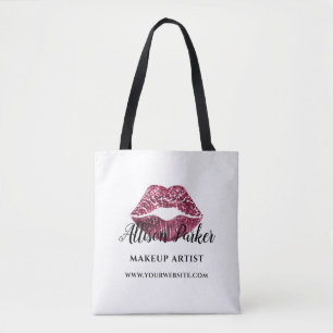 Elegant Red Lips Elegant Makeup Artist Tote Bag