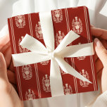 Elegant Red Nutcracker  Wrapping Paper<br><div class="desc">Burgundy Moody Striped Nutcracker Wrapping Paper</div>