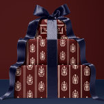 Elegant Red Nutcracker  Wrapping Paper<br><div class="desc">Burgundy Moody Striped Nutcracker Wrapping Paper</div>