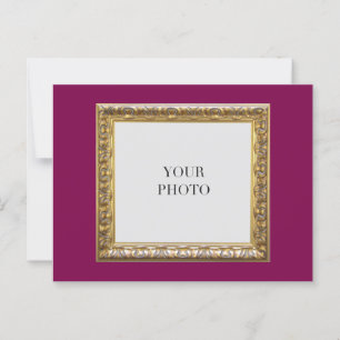 Elegant Red Personal Photo Frame Postcard