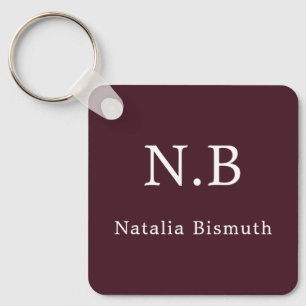 Elegant red personalized keychain
