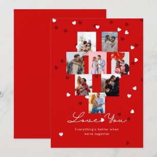 Elegant Red Personalized Photo Valentine's day Holiday Card