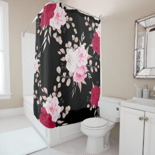 Elegant red pink purple floral