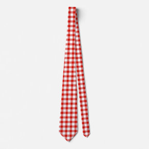 Elegant Red Plaid  Tie