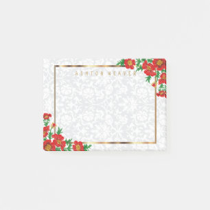 Elegant Red Poppy Flowers Post-it Notes