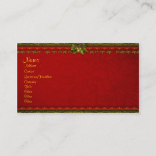Elegant Red Profile Card