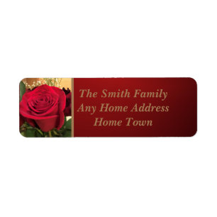 Elegant Red Rose Address