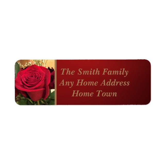 Elegant Red Rose Adresse (Devant)