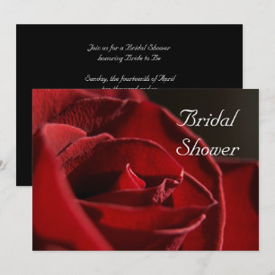 Elegant Red Rose Bridal Shower Invitation