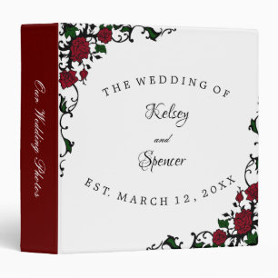 Elegant Red Rose Photo Binder