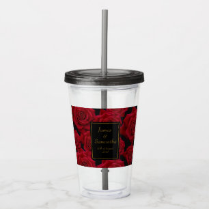Elegant Red Rose - Wedding Acrylic Tumbler