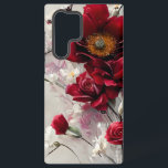 Elegant Red Roses and Flowers Smartphone Case<br><div class="desc">Elevate your device with our Red Roses and White Flowers Smartphone Case, where nature's beauty meets modern technology. This case boasts a stunning design featuring a lush array of red roses and delicate white flowers, creating a captivating floral masterpiece. The vibrant colours and intricate details add a touch of elegance...</div>