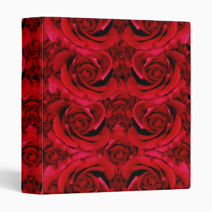 Elegant red roses binders - customize wording